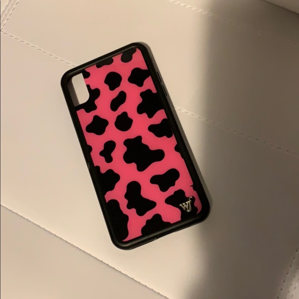 Neon cow wildflower iPhone XS Max case